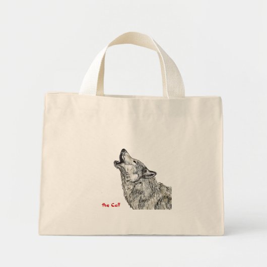 wolvenzak mini tote bag (Voorkant)