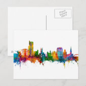 Wolverhampton England Skyline Briefkaart (Voorkant / Achterkant)