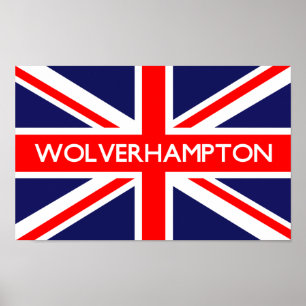 Wolverhampton UK Flag Poster