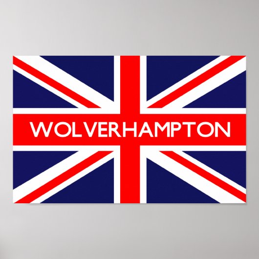 Wolverhampton UK Flag Poster (Voorkant)
