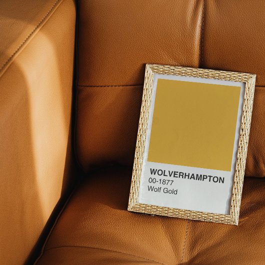 Wolverhampton Wolf Gold - Witte rand Perfect Poster