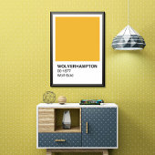 Wolverhampton Wolf Gold - Witte rand Perfect Poster
