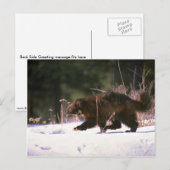 Wolverine door sneeuw briefkaart (Voorkant / Achterkant)