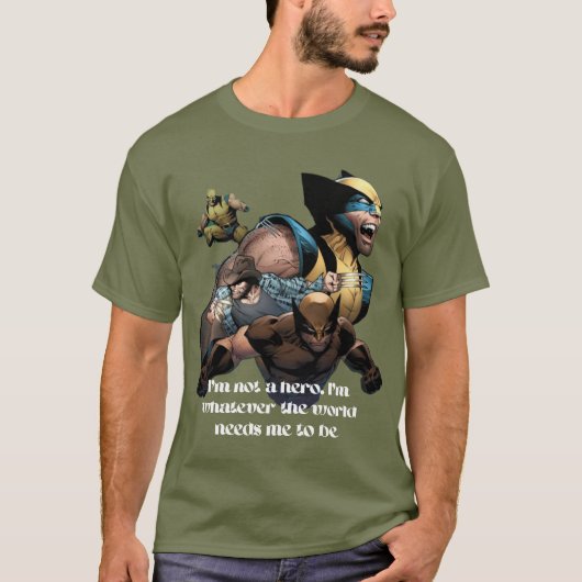 Wolverine Hero Quote T-shirt (Voorkant)