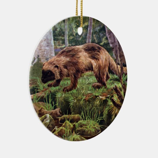  Wolverine Illustratie Keramisch Ornament (Rechts)