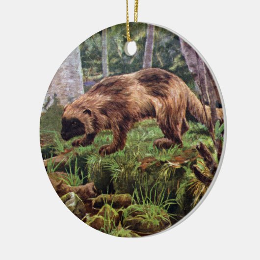  Wolverine Illustratie Keramisch Ornament (Links)