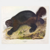 Wolverine of Wolverene (Gulo gulo) door Audubon Fleece Deken (Voorkant (Horizontaal))