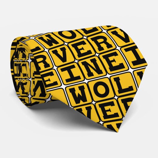 Wolverine, wilde zoogdieren stropdas (Opgerold)