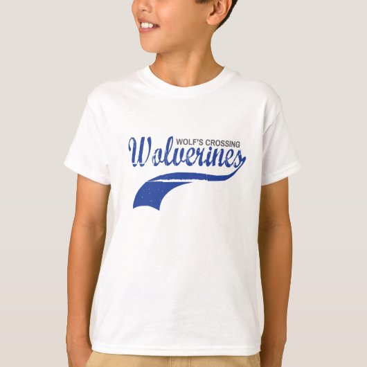 Wolverines Baseball Raglan Boys T-shirt (Voorkant)