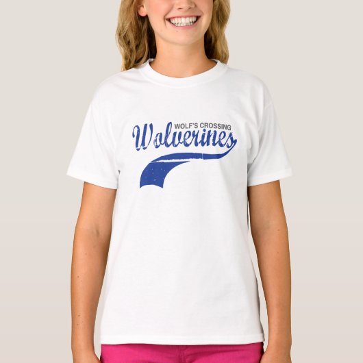 Wolverines Baseball Raglan Girls T-shirt (Voorkant)