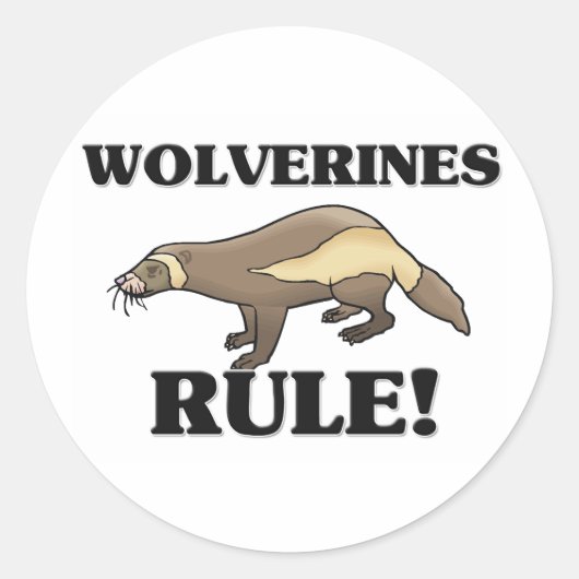 WOLVERINES-regel! Ronde Sticker (Voorkant)