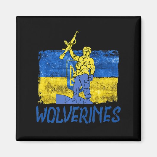 Wolverines steunen Oekraïne Wolverines Love Magneet (Voorkant)