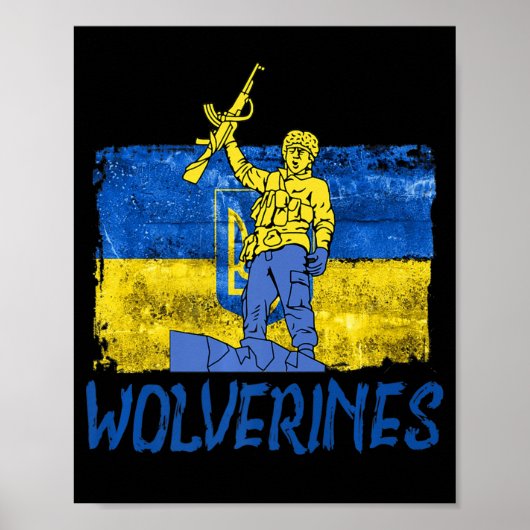 Wolverines steunen Oekraïne Wolverines Love Poster (Voorkant)