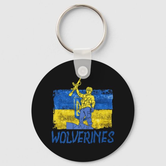 Wolverines steunen Oekraïne Wolverines Love Sleutelhanger (Voorkant)
