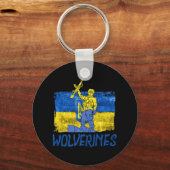 Wolverines steunen Oekraïne Wolverines Love Sleutelhanger (Voorkant)
