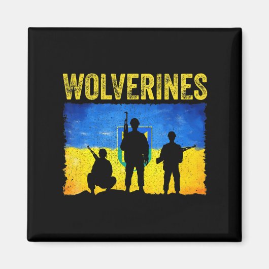 Wolverines steunt Oekraïne Magneet (Voorkant)