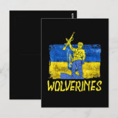 Wolverines steunt Oekraïne, Oekraïne Wolverines Briefkaart (Voorkant / Achterkant)