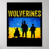 Wolverines steunt Oekraïne Poster (Voorkant)