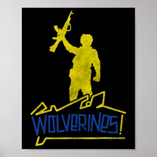 Wolverines Support Ukraine  Poster (Voorkant)