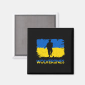 Wolverines Support Ukraine Support Ukraine Stand W Magneet (Voorkant / Achterkant)