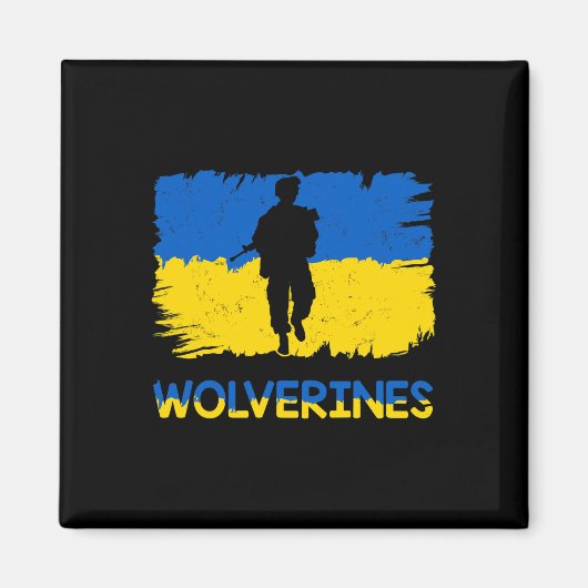Wolverines Support Ukraine Support Ukraine Stand W Magneet (Voorkant)
