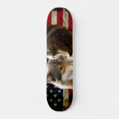 Wolves American Flag Persoonlijk Skateboard (Voorkant)