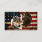 Wolves American Flag Visitekaartje (Achterkant)