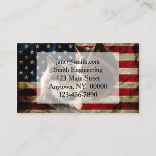 Wolves American Flag Visitekaartje