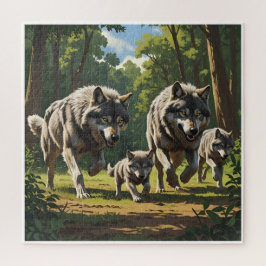 Wolves and Pups - Animal Puzzle Legpuzzel