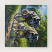 Wolves and Pups - Animal Puzzle Legpuzzel (Horizontaal)