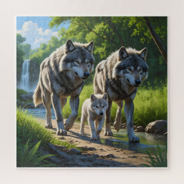 Wolves and Pups - Animal Puzzle Legpuzzel
