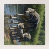 Wolves and Pups - Animal Puzzle Legpuzzel (Horizontaal)