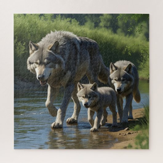 Wolves and Pups - Animal Puzzle Legpuzzel (Verticaal)