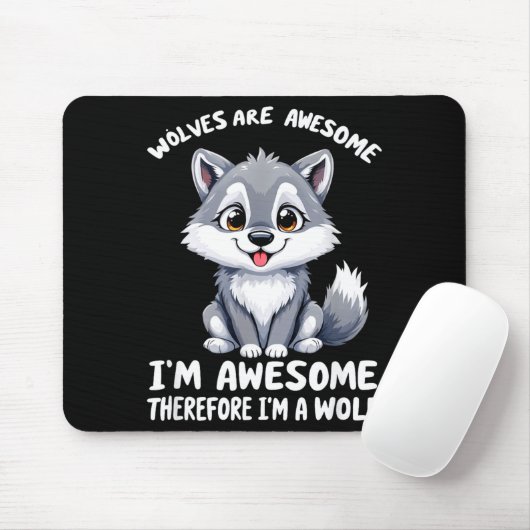 Wolves Are Awesome Funny Wolf Gif Zookeeper  Muismat (Met muis)