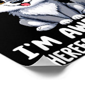 Wolves Are Awesome Funny Wolf Gif Zookeeper  Poster (Hoek)