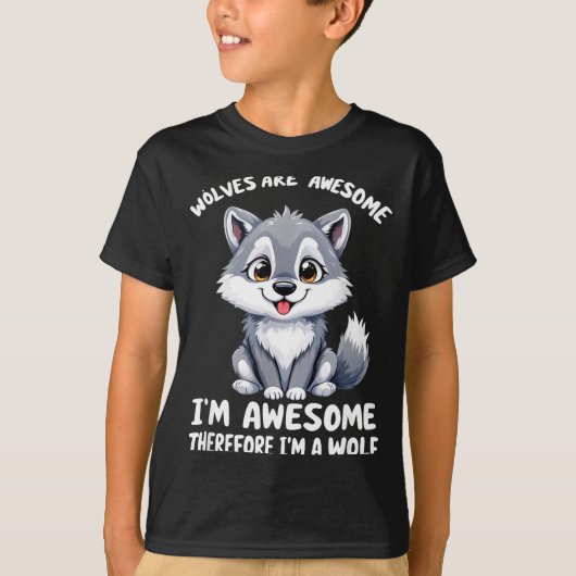 Wolves Are Awesome Funny Wolf Gif Zookeeper  T-shirt (Voorkant)