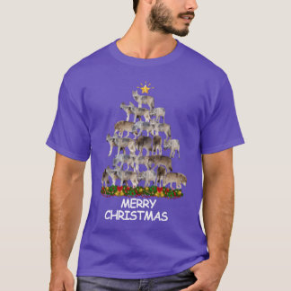 Wolves Christmasree Merry Christmas funny T-shirt
