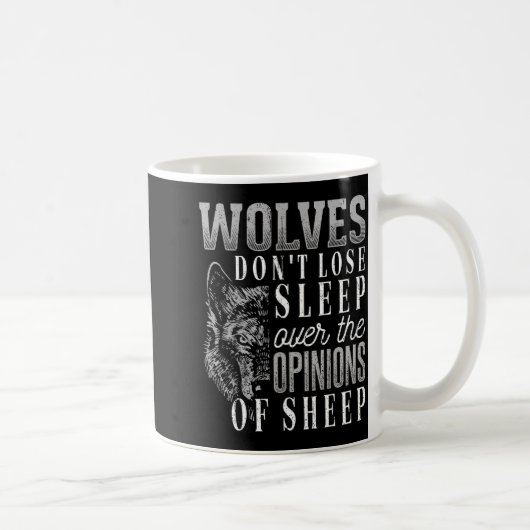 Wolves Don't Lose Sleep Over The Onions Of Sheep - Koffiemok (Rechts)