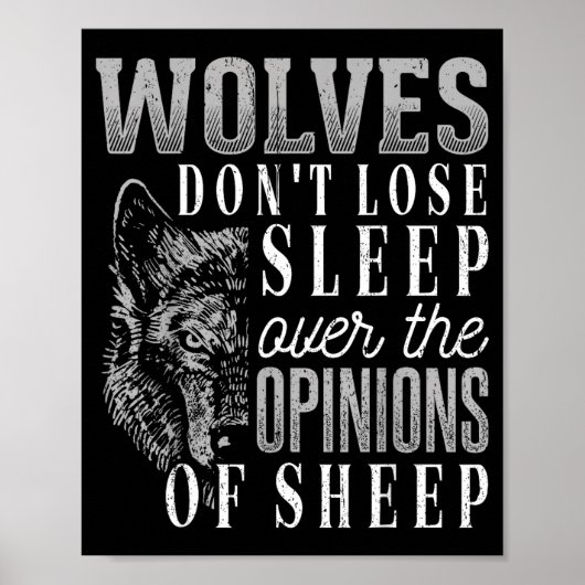Wolves Don't Lose Sleep Over The Onions Of Sheep - Poster (Voorkant)