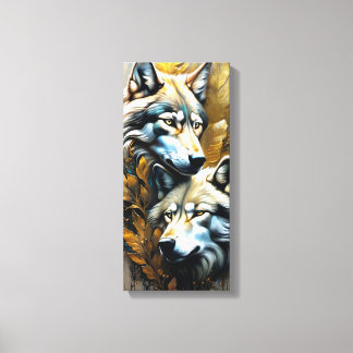 Wolves family canvas afdruk