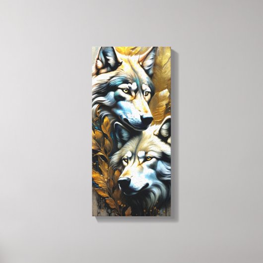 Wolves family canvas afdruk (Voorkant)