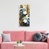 Wolves family canvas afdruk (Insitu (Woonkamer))