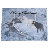 Wolves Gift Bag - Groot, glanzend Large Cadeautasje (Voorkant)