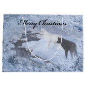 Wolves Gift Bag - Groot, glanzend Large Cadeautasje (Achterkant)