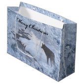 Wolves Gift Bag - Groot, glanzend Large Cadeautasje (Voorkant Gekanteld)