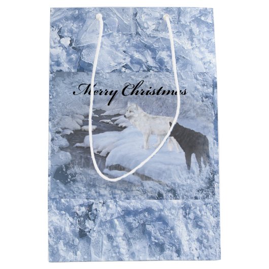 Wolves Gift Bag - Medium, Matte Medium Cadeauzakje (Voorkant)