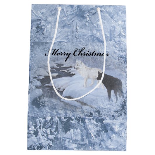 Wolves Gift Bag - Medium, Matte Medium Cadeauzakje (Achterkant)