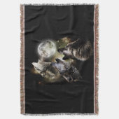 Wolves Howling Full Moon Deken (Voorkant Verticaal)
