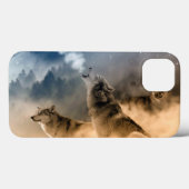 Wolves Howling in de Moon iPad-draagtas Case-Mate iPhone Case (Achterkant (horizontaal))