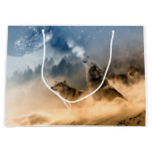 Wolves Moon Fog Natuur Scenery Large Cadeautasje (Voorkant)